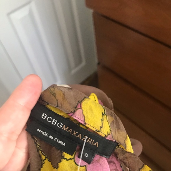 BCBG sheer handkerchief dress or tunic boho flowy - Picture 4 of 5